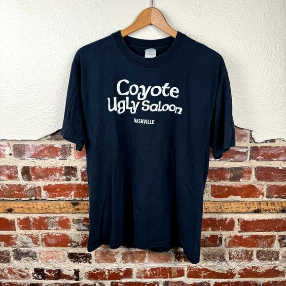 Vintage Coyote Ugly Shirt Sz Large Black Short Sleeve Dont Just Get Drunk Funny - Picture 1 of 6